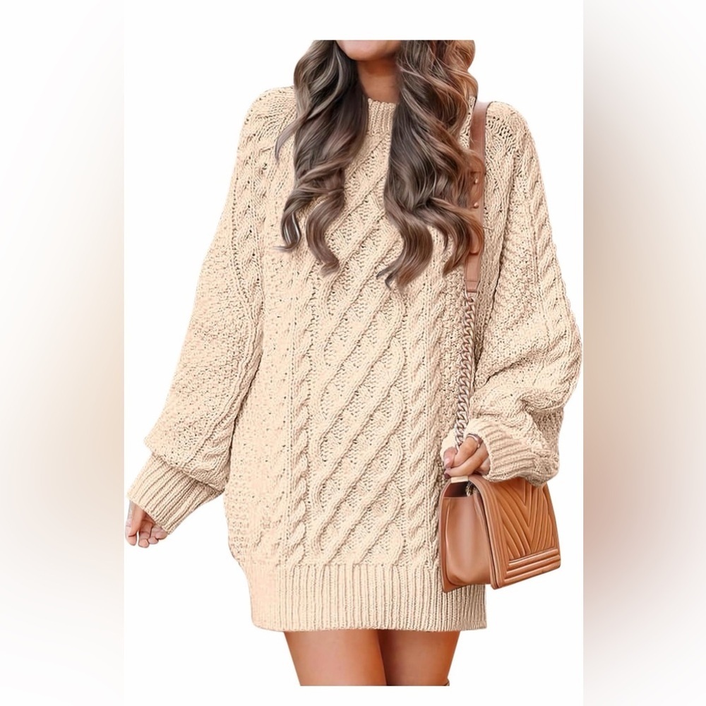🆕Oversized Cable Knit Chunky Dress